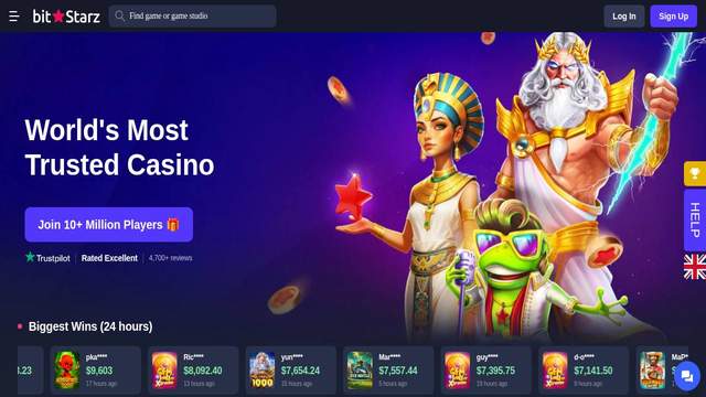 Bitstarz casino screenshot
